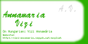 annamaria vizi business card
